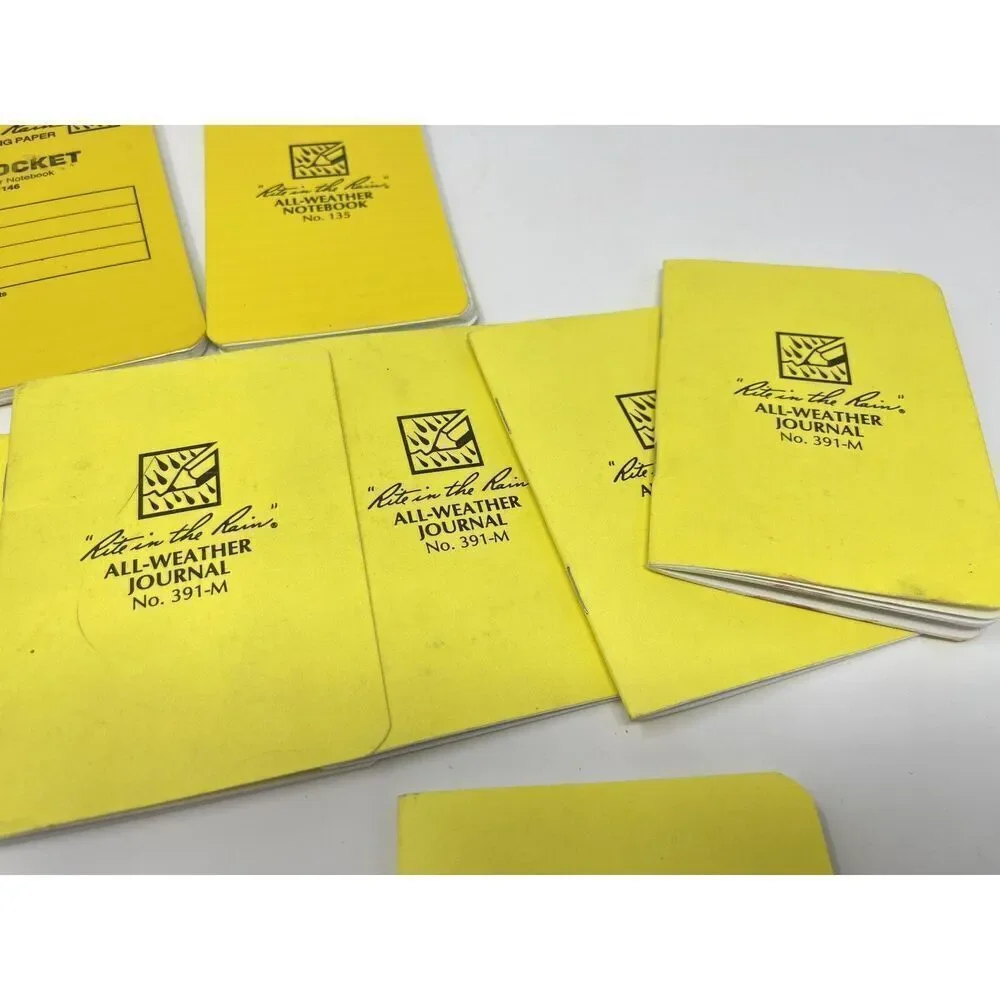 Rite in the Rain All-Weather Universal Notebooks Field Notes Yellow Lot of 8